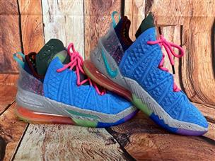 Nike Men Lebron 18 (pink prime / multi-color-blue void)